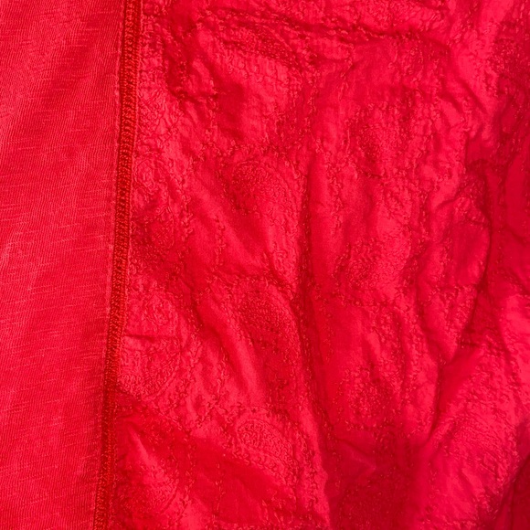 Lucky Brand Bright Red Tank w/ Design - Picture 3 of 4